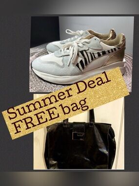 Banana Republic Diadora Sneakers size 9 
and
FREE bag!